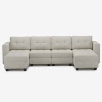 Cosmic-Latte-/-Velvet-6-Seat-U-Shaped-Open-Sectional