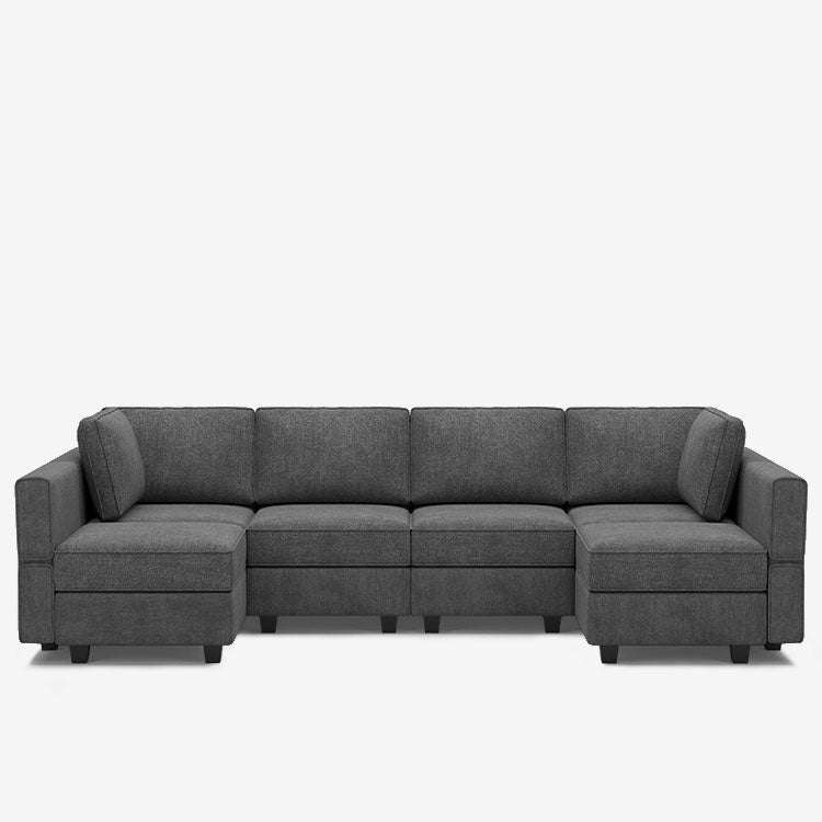 Belffin 6 Seats + 8 Sides  Modular Terry Sofa with Storage Seat