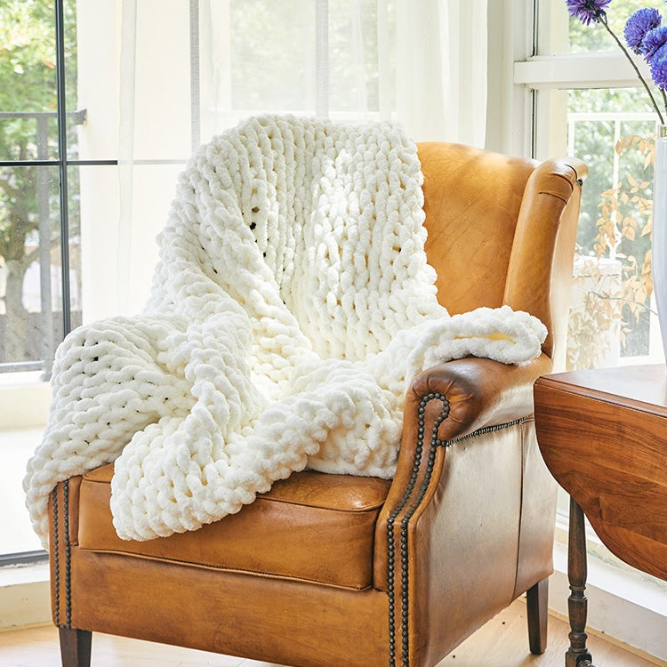 Belffin Soft Thick Yarn Cable Knit Blanket