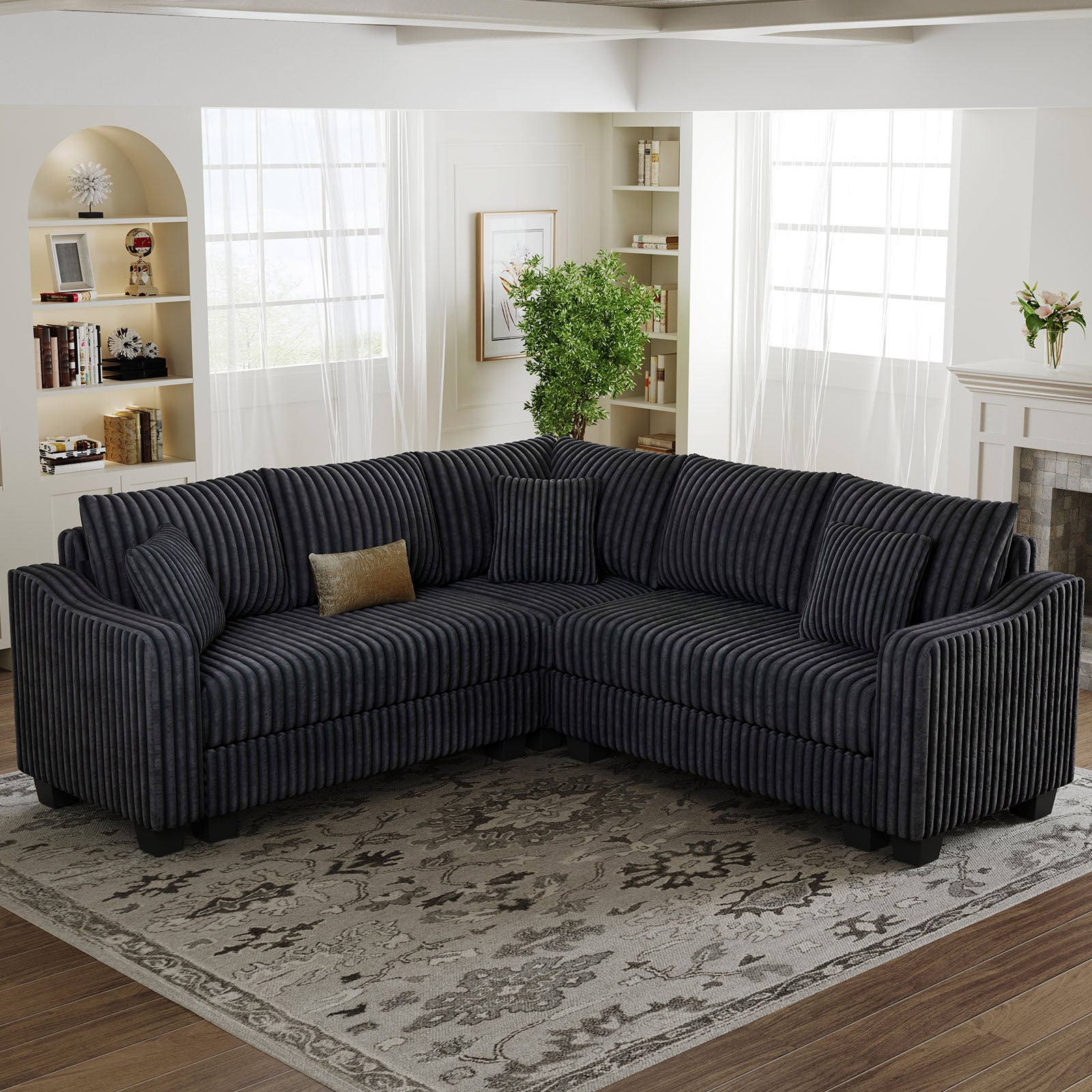 Shadow-Charcoal-/-Corduroy-5-Seats-Corner-Sectional