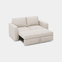 Cosmic-Latte-/-Velvet-Module-Pullout-Loveseat