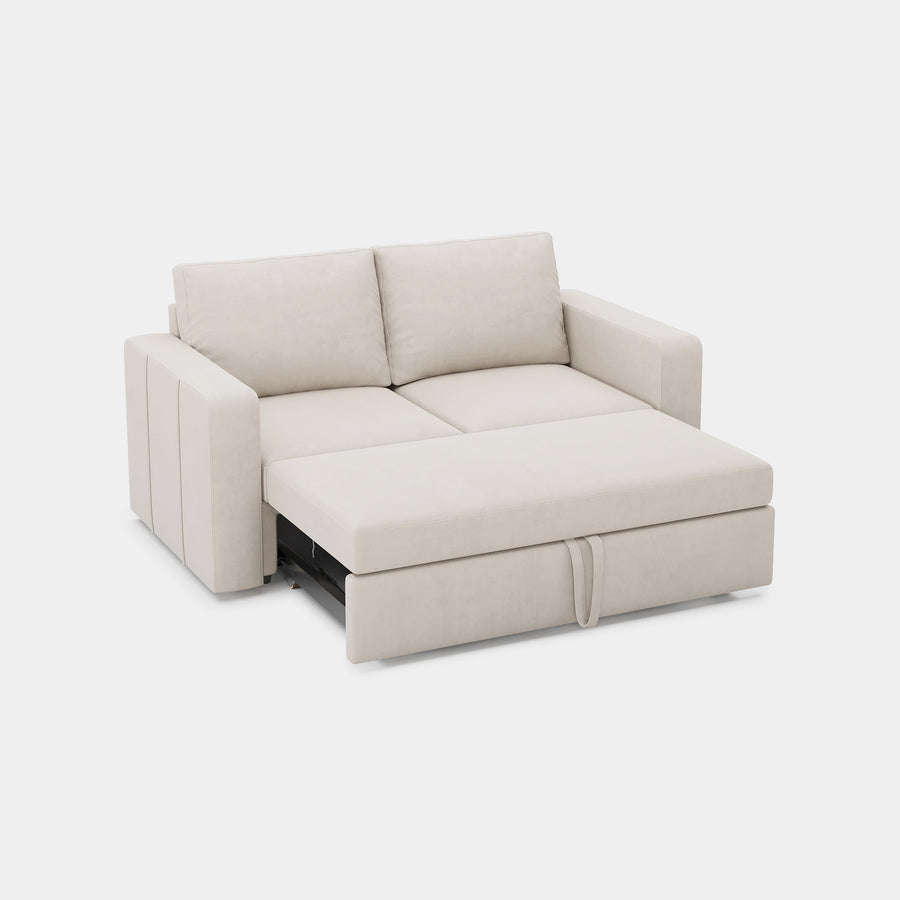Cosmic-Latte-/-Velvet-Module-Pullout-Loveseat