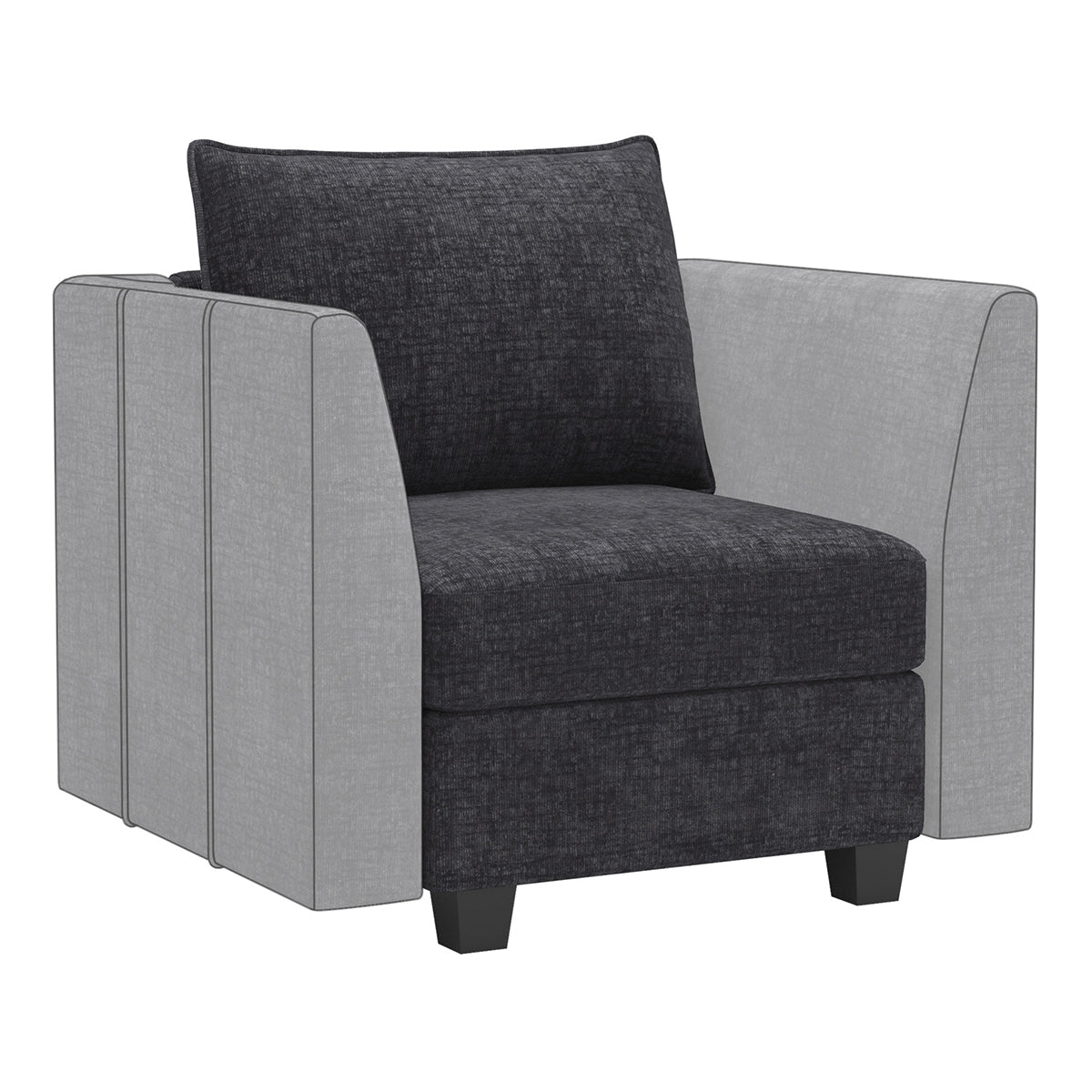 Chenille-b-single-seat-Graphite-Grey