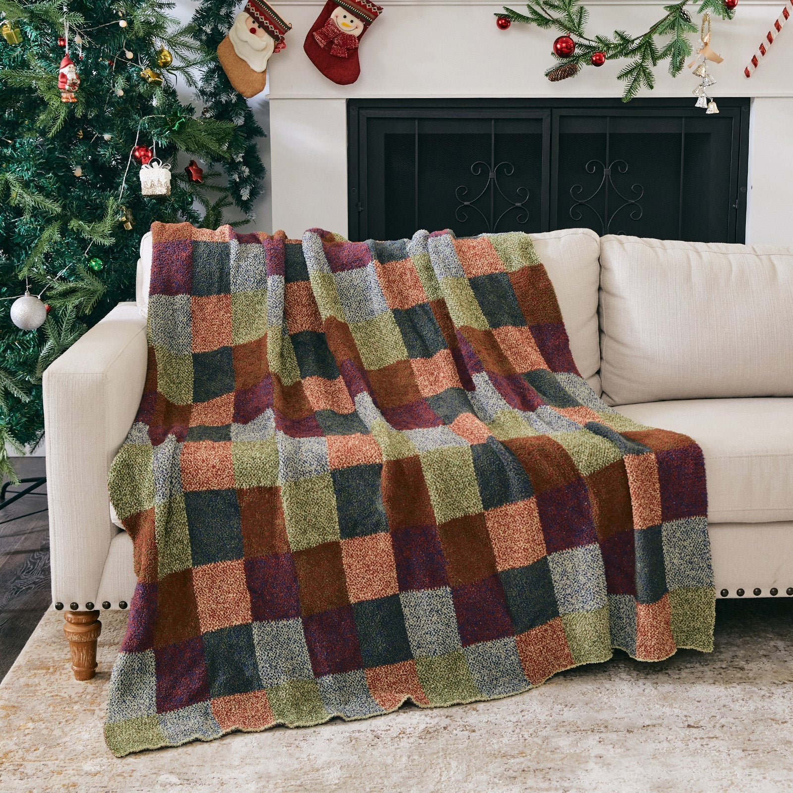 🎁 Belffin Cozy Patchwork Blanket (100% off)