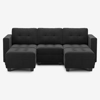 Ebony-Black-/-Velvet-5-Seat-U-Shaped-Open-Sectional