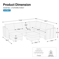 8-Seat-U-Shaped-Sectional-dimension