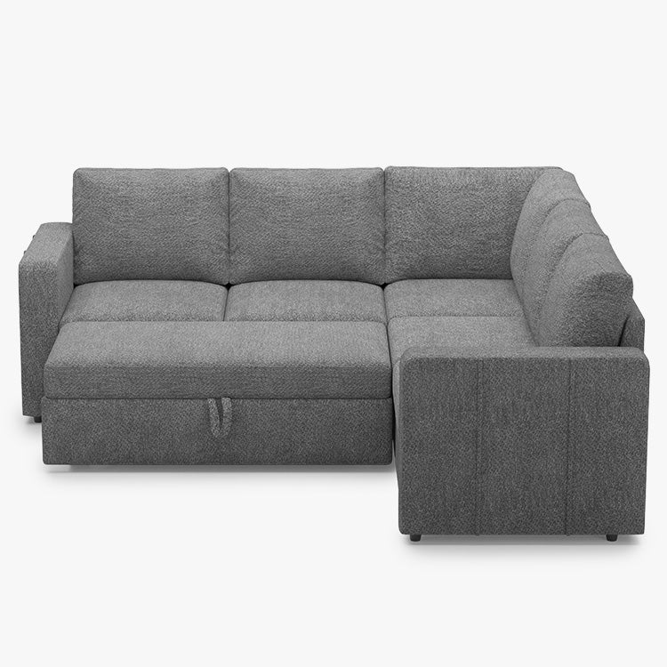 Belffin 5 Seats Modular Chenille Pull-out Sofa