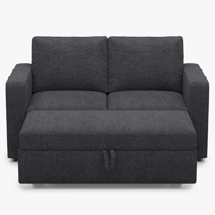 Belffin 2 Seats Modular Chenille Pull-out Loveseat Sofa