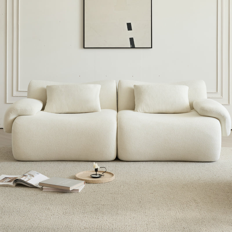 Boucle-Mint-Cream-Loveseat