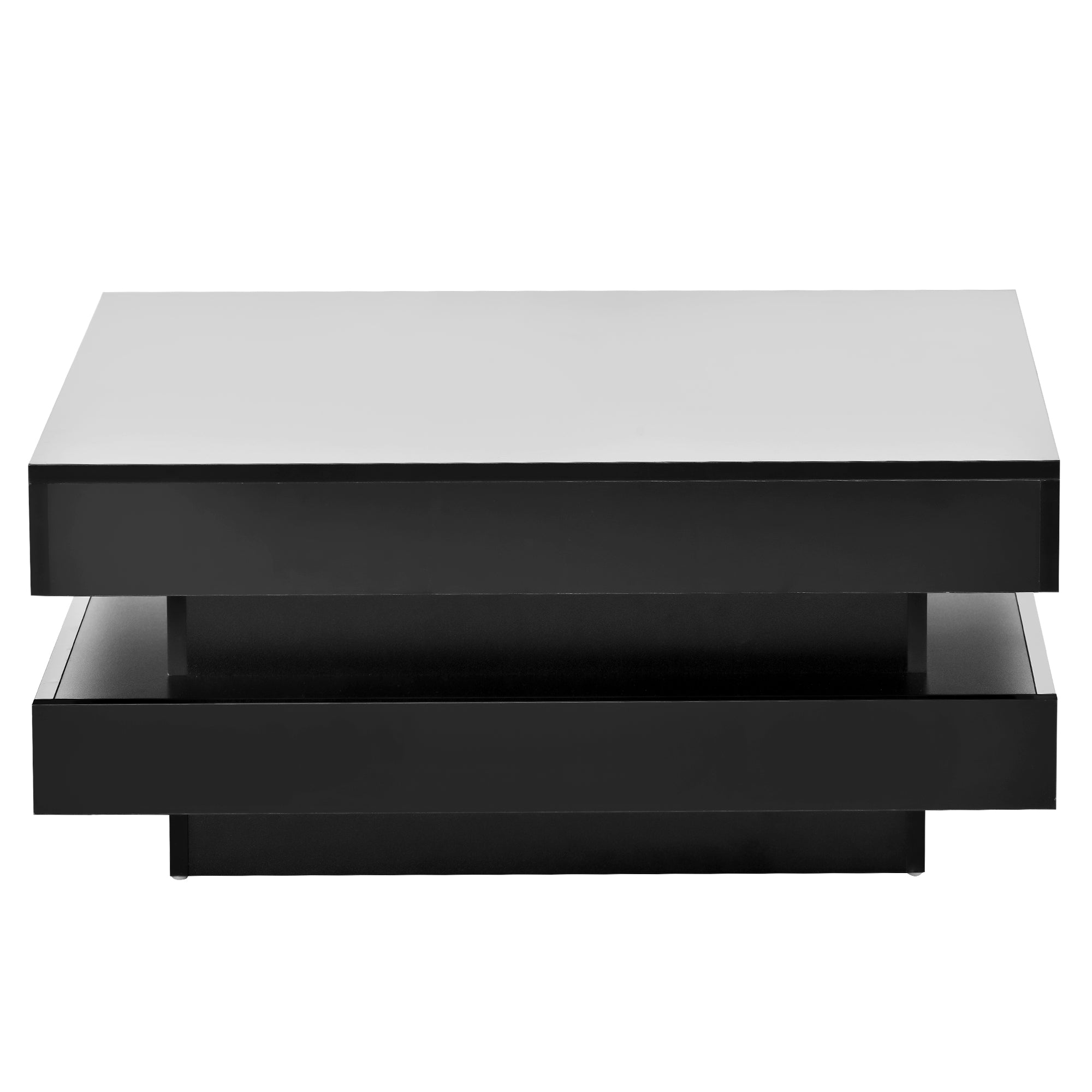 High Gloss Minimalist Design Coffee Table with LED Lights