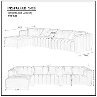 5-Seat-Left-Chaise-Sectional-dimension