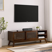 Mid Century Modern Rattan TV Stand BSN