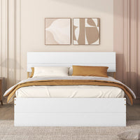 Modern White High Gloss Bed Frame - Full BSN