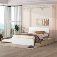 Modern White High Gloss Bed Frame - Full BSN