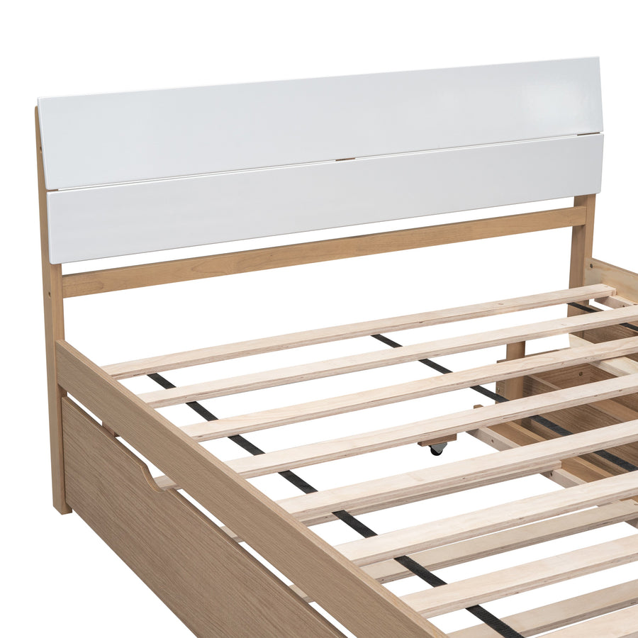 Modern White High Gloss Bed Frame - Full BSN