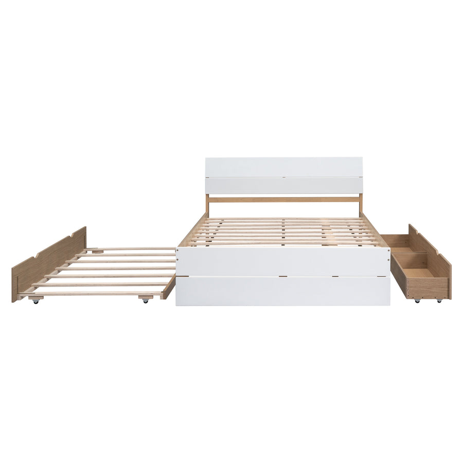 Modern White High Gloss Bed Frame - Full BSN
