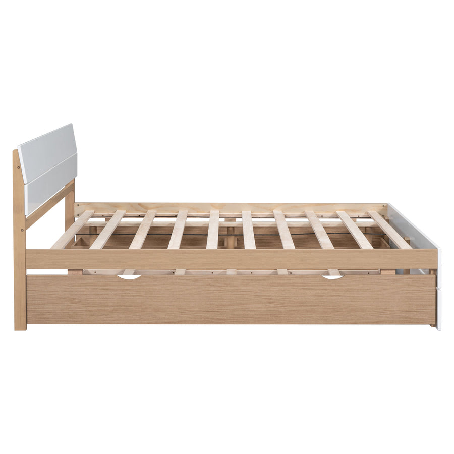 Modern White High Gloss Bed Frame - Full BSN