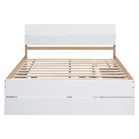 Modern White High Gloss Bed Frame - Full BSN