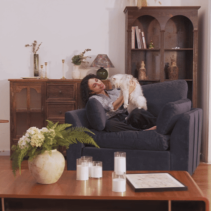Uteeran Modular Oversized Velvet 7 Seats Cloud Sofa