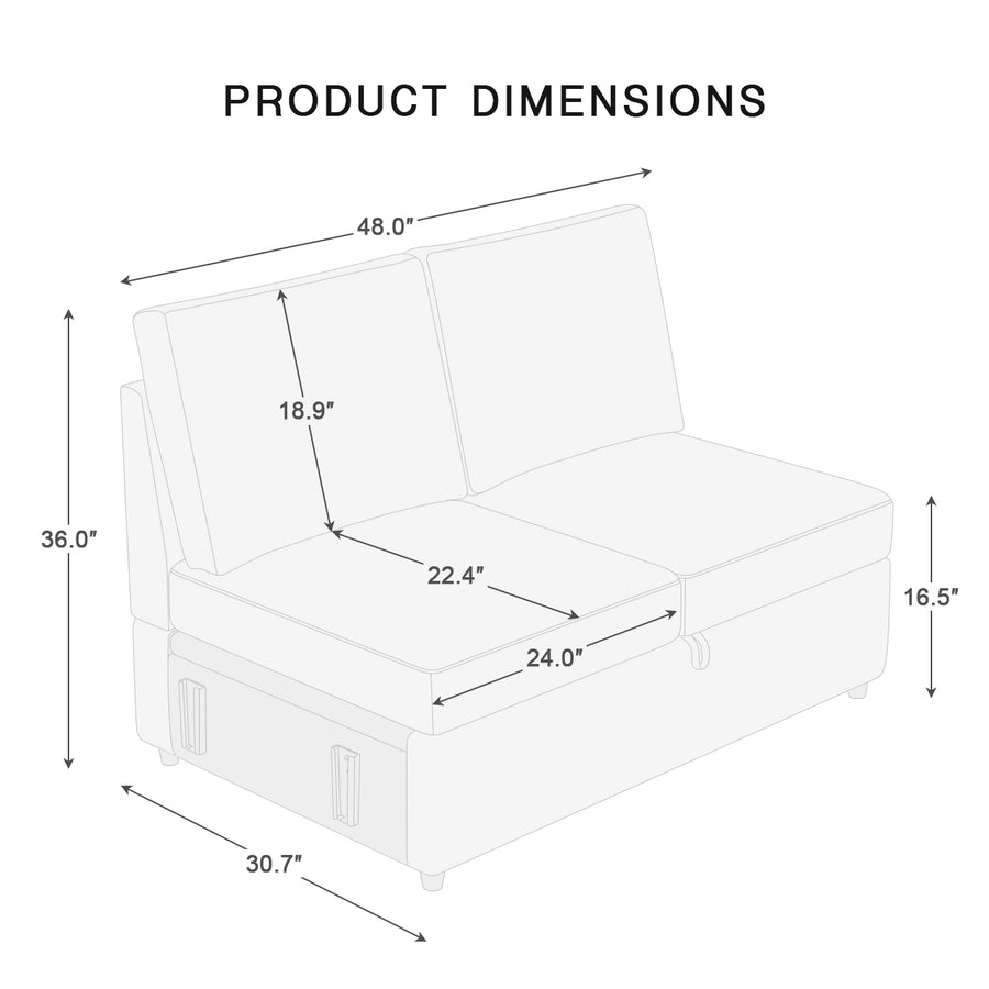 Module-Loveseat-dimension