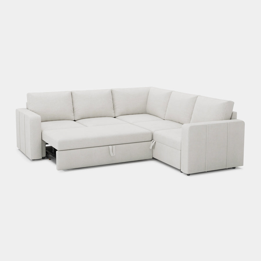 Misty-White-/-Chenille-5-Seat-L-Shaped-Pullout-Sectional