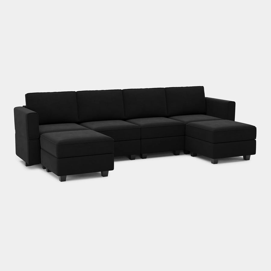 Midnight-Black-/-Velvet-6-Seat-U-Shaped-Open-Sectional