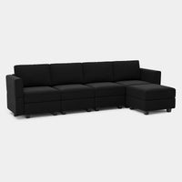 Midnight-Black-/-Velvet-5-Seat-L-Shaped-Sectional