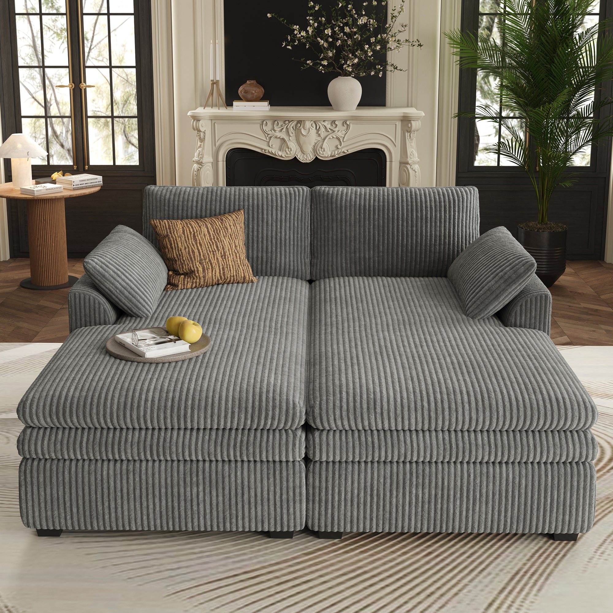 Vayla Oversized Cloud Double Chaise Sofa Sleeper Loveseat