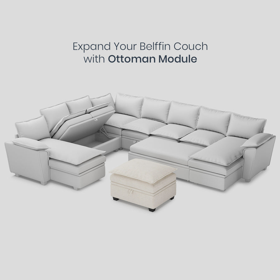 Misty-White-/-Chenille-Module-Ottoman