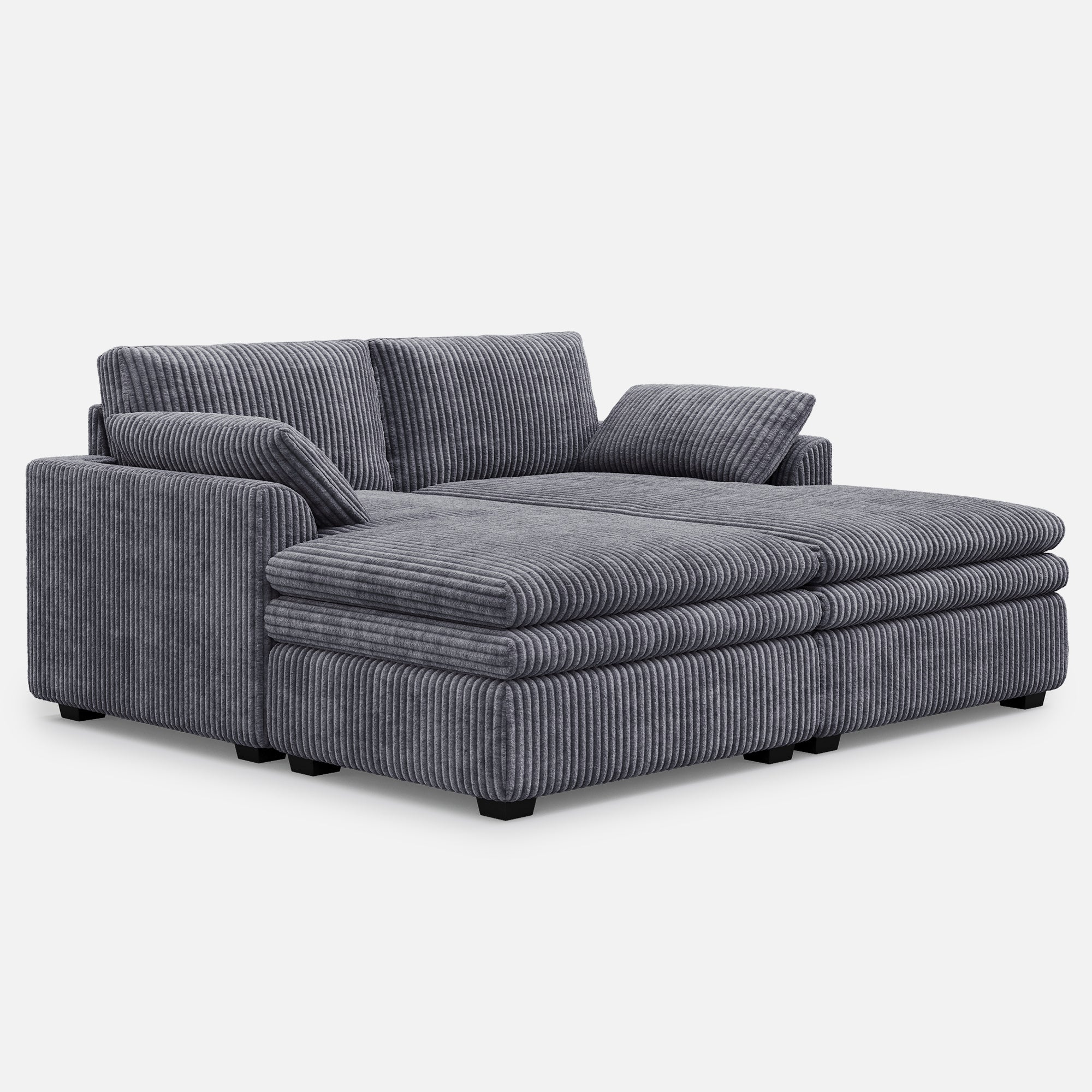 Vayla Oversized Cloud Double Chaise Sofa Sleeper Loveseat