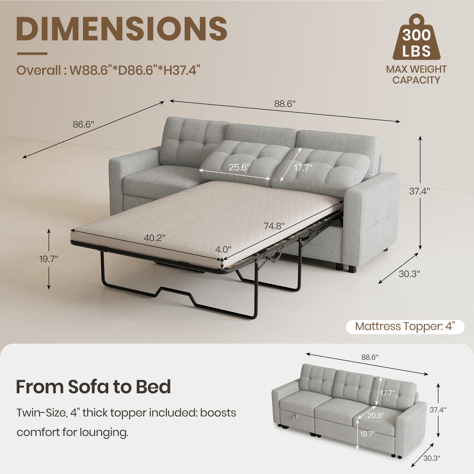 Cloud-Grey-/-Chenille-3-Seat-Pullout-Sofa-dimension