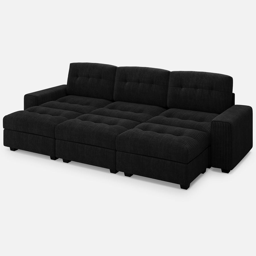 Obsidian-Black-/-Corduroy-3-Seat-Sectional-with-3-Ottomans