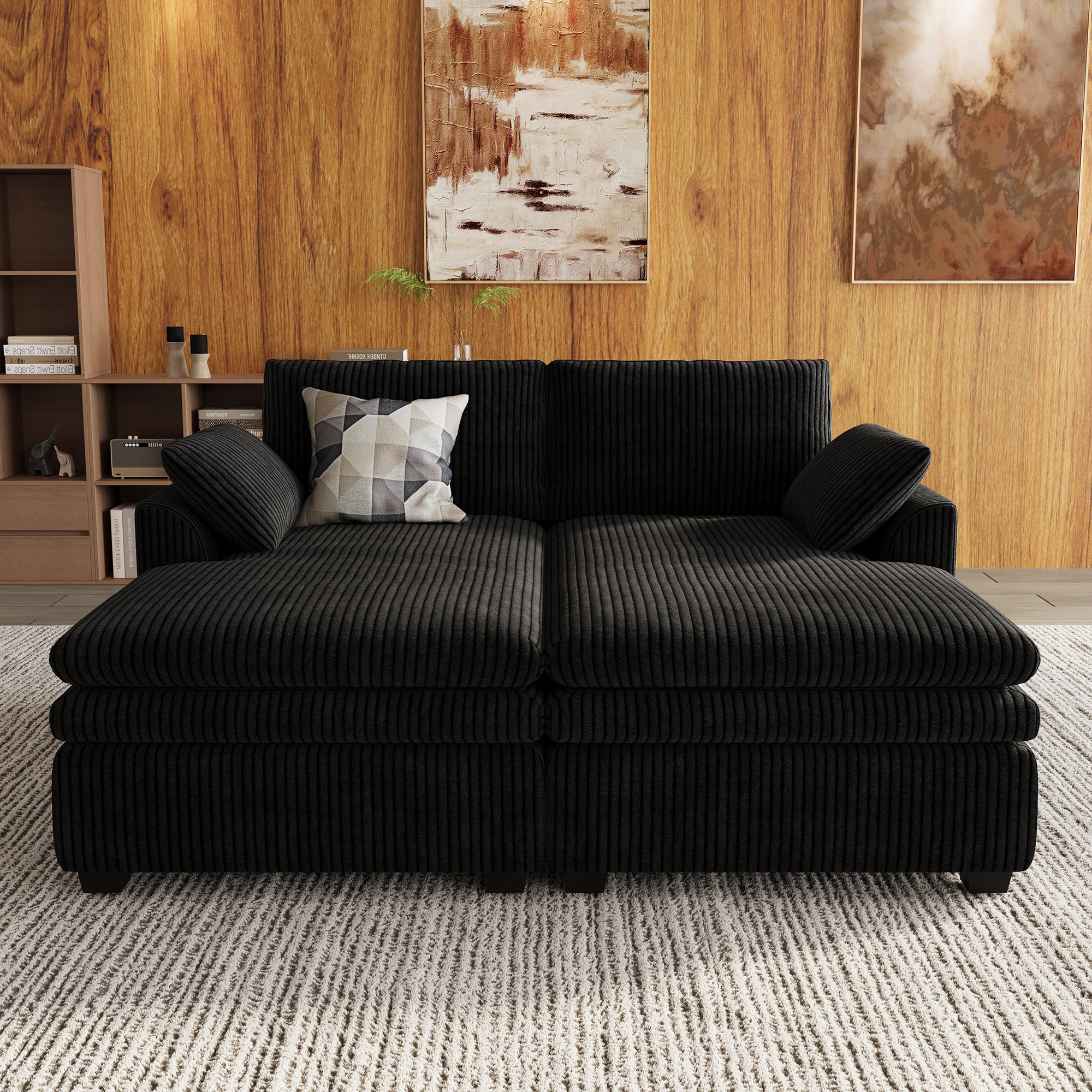 Vayla Oversized Cloud Double Chaise Sofa Sleeper Loveseat