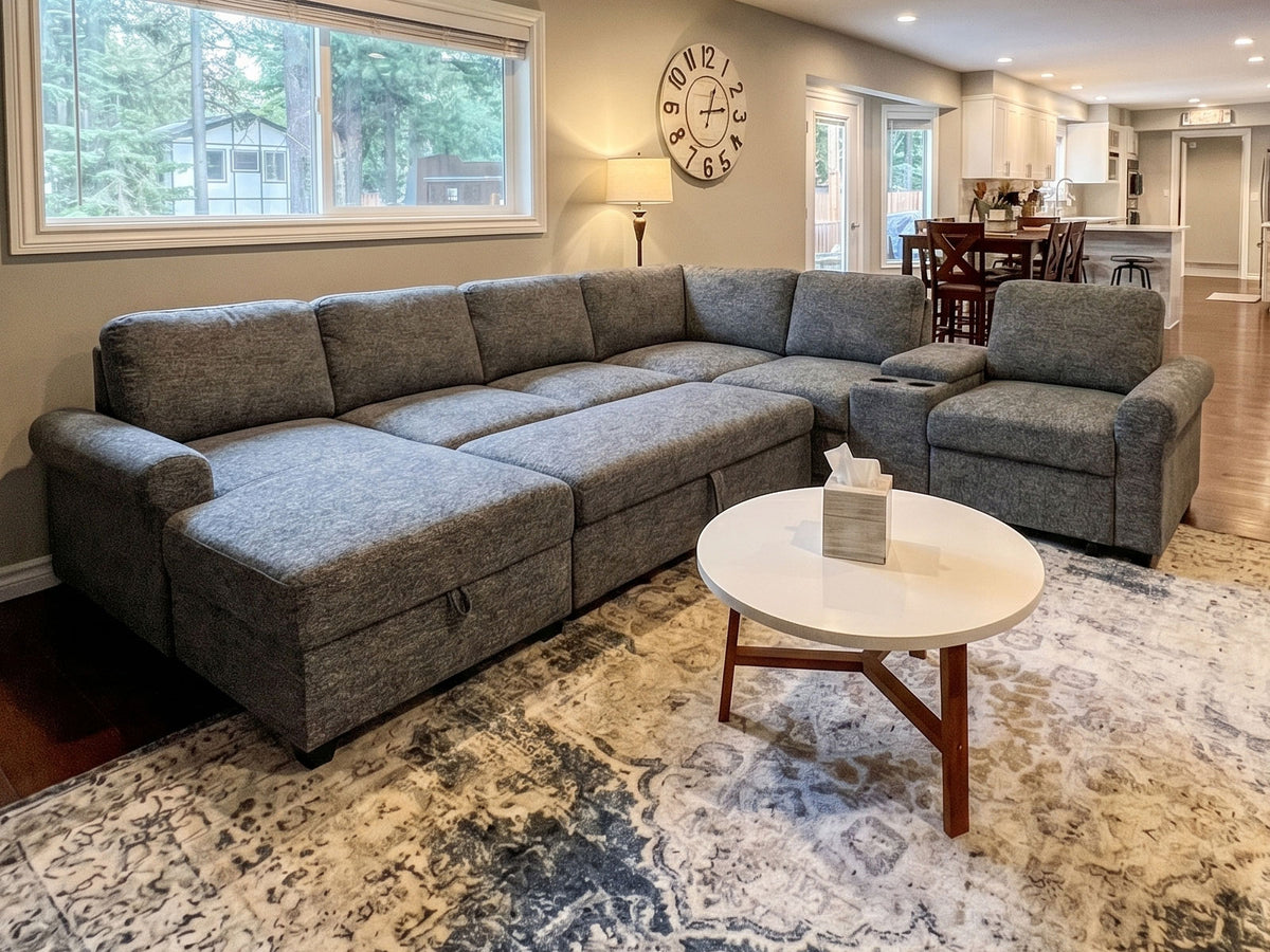 Belffin-grey-fabric-modular-sectional-sofa-with-cup-holders
