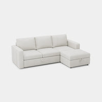 Misty-White-/-Chenille-4-Seat-L-Shaped-Pullout-Sectional