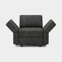 Soforia-Arm-Chair-Charcoal-Grey-Terry-Adjustable-Backrest