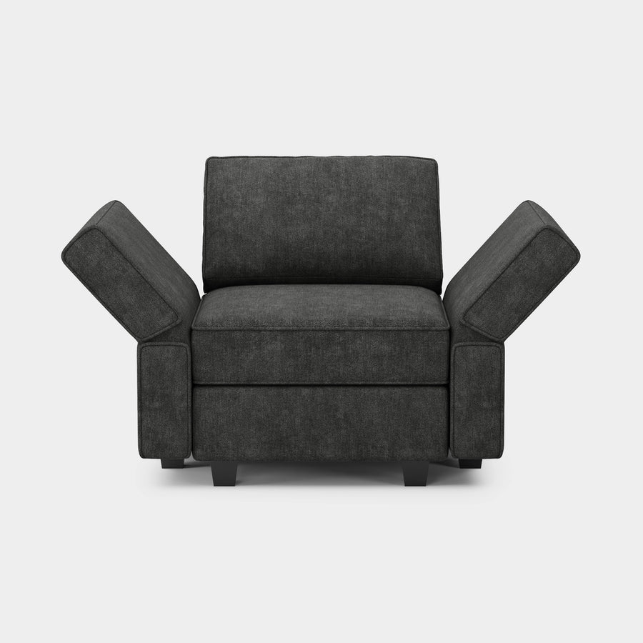 Soforia-Arm-Chair-Charcoal-Grey-Terry-Adjustable-Backrest