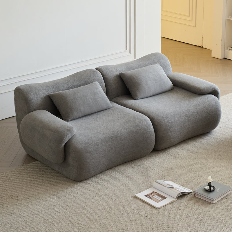 Boucle-Pure-Grey-Loveseat