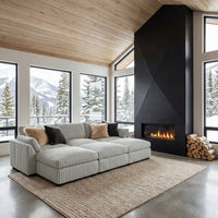 Cloud-Gray-/-Corduroy-6-Seat-Open-Pit-Sectional