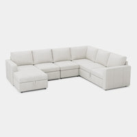 Misty-White-/-Chenille-7-Seat-L-Shaped-Double-Pullout-Sectional