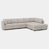Pearl-Grey-/-Velvet-9-Seat-L-Shaped-Sectional