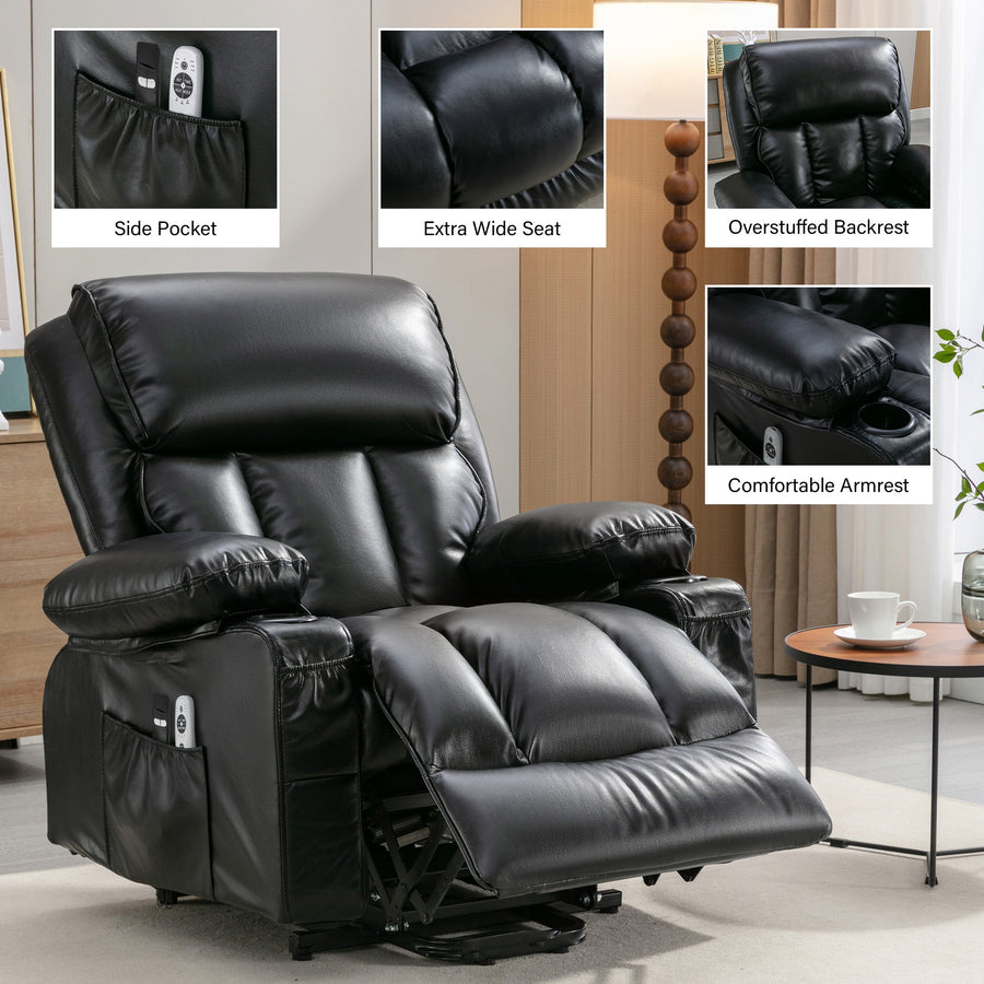 Sand-Black-/-Faux-Leather