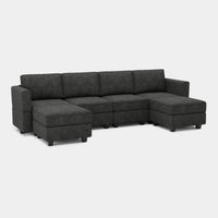 Charcoal-Grey-/-Terry-6-Seat-U-Shaped-Open-Sectional