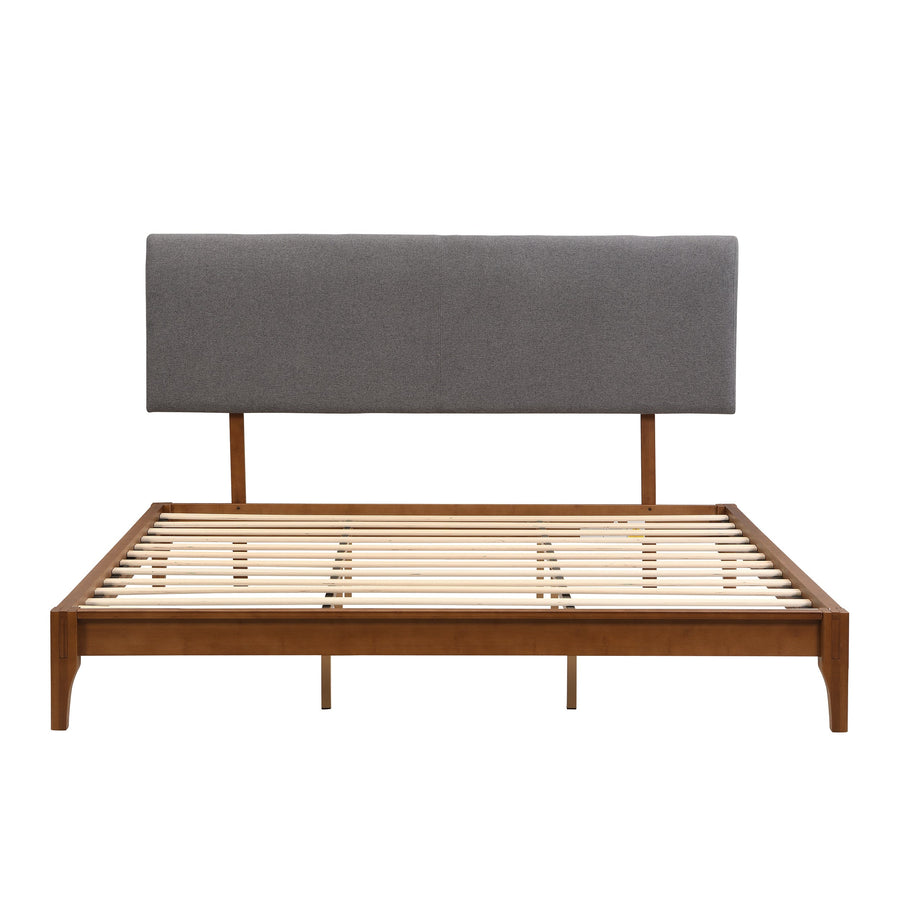 Solid Dry Bamboo Wood Bed - King Belffin