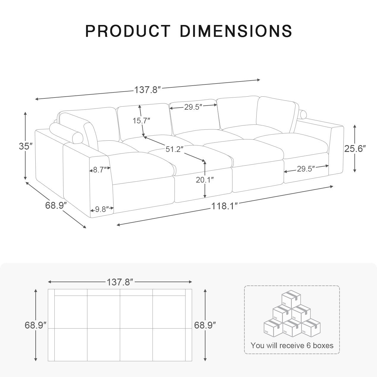 8-Seats-Sleeper-Sectional-dimension