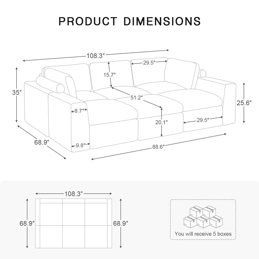 6-Seat-Pit-Sectional-dimension