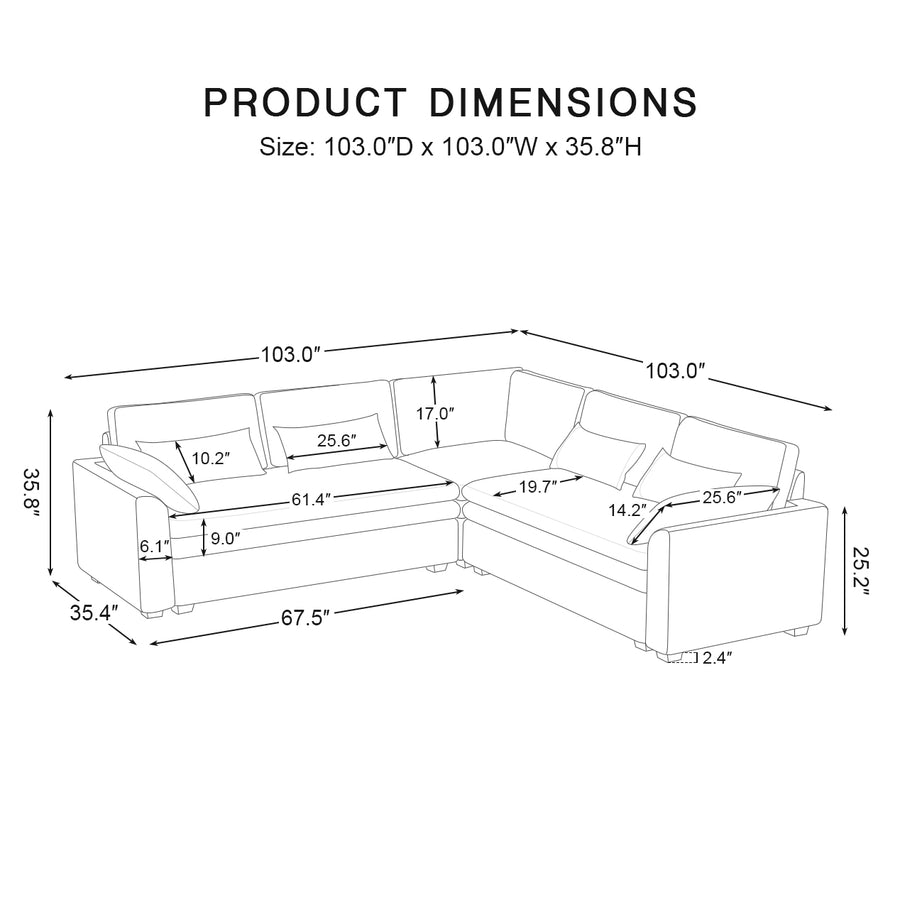 5-Seat-L-Shaped-Corner-Sectional-dimension