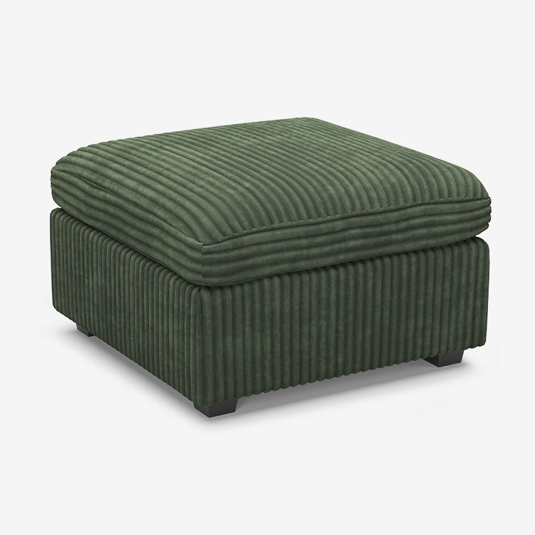 Belffin Oversized Modular Wide-Ribbed Corduroy Ottoman