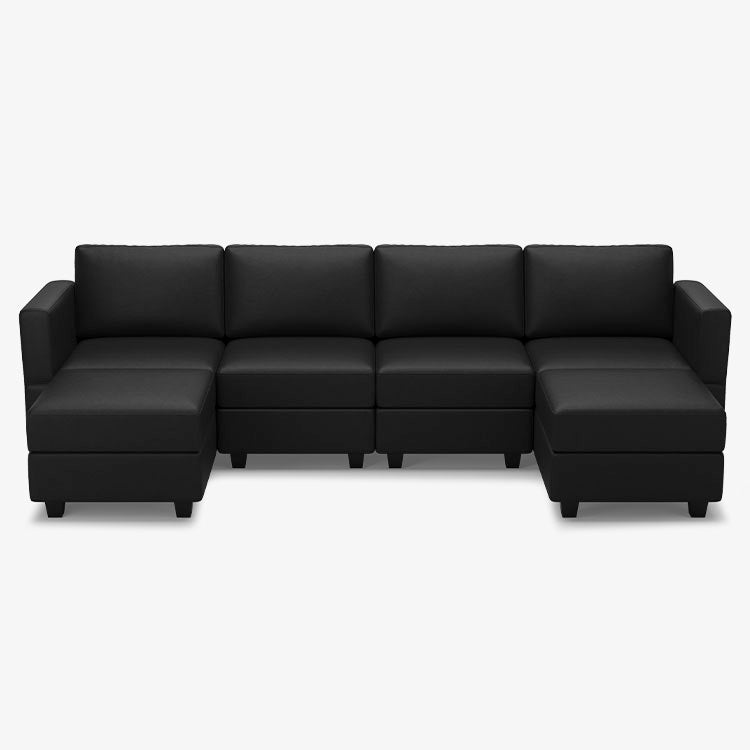 Belffin 6 Seats + 6 Sides Modular Leather Sofa with Storage Seat