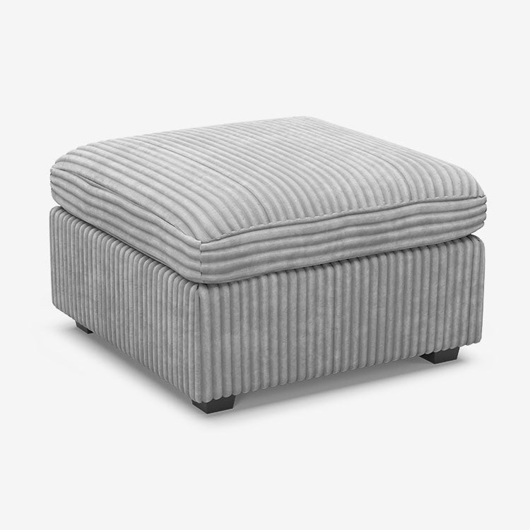 Belffin Oversized Modular Wide-Ribbed Corduroy Ottoman